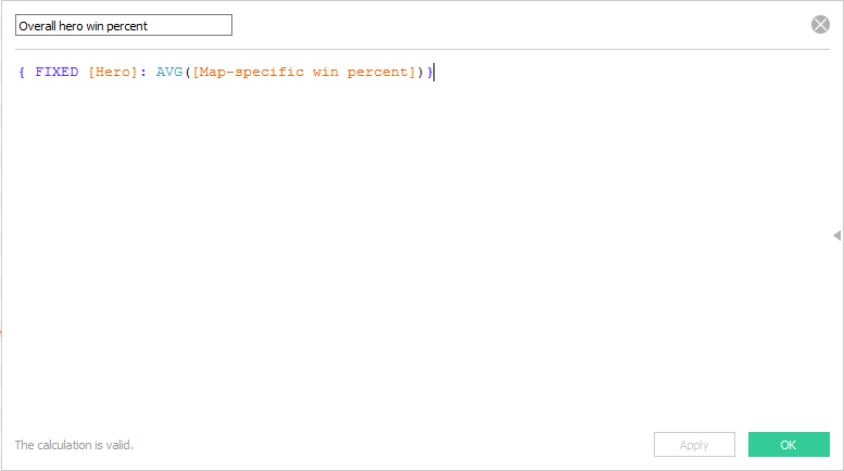 Level of Detail Expression in Tableau (Screenshot 2)